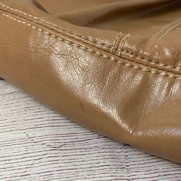 Nine West Camel Brown Crossbody Purse Shoulder Bag Yellow Interior - Picture 7 of 16